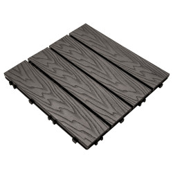 Podest tarasowy panel WPC 30x30x2 cm SZARY Zestaw 11szt. 0,99mkw
