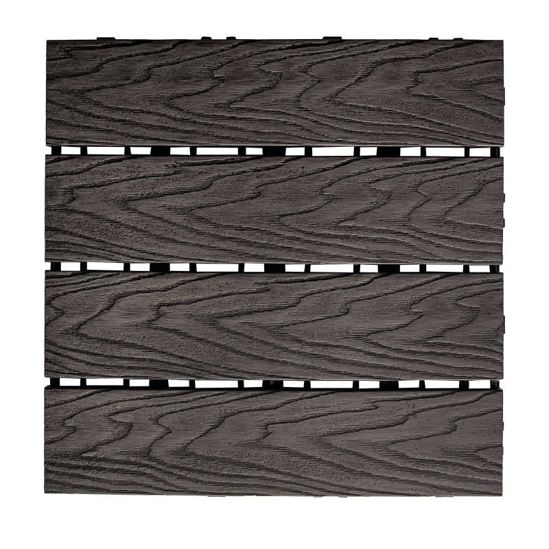 Podest tarasowy panel WPC 30x30x2 cm SZARY Zestaw 12szt. 1mkw