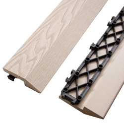 Profil najazdowy 60cm WPC BEŻ do podestu tarasowego Zestaw 4 szt.