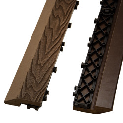 Profil najazdowy 60cm WPC BRĄZOWY do podestu tarasowego