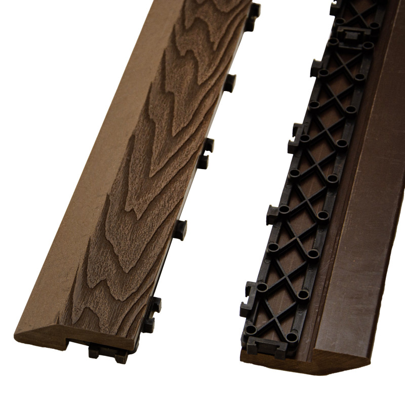 Profil najazdowy 60cm WPC BRĄZOWY do podestu tarasowego