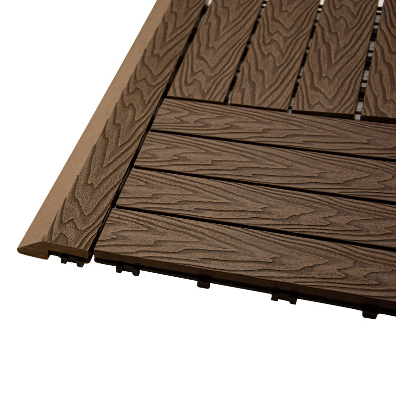 Profil najazdowy 60cm WPC BRĄZOWY do podestu tarasowego