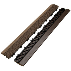 Profil najazdowy 60cm WPC BRĄZOWY do podestu tarasowego Zestaw 4szt.