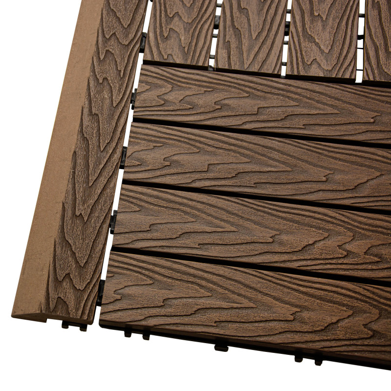 Profil najazdowy 60cm WPC BRĄZOWY do podestu tarasowego Zestaw 4szt.