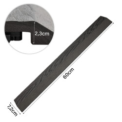 Profil najazdowy 60cm WPC SZARY do podestu tarasowego