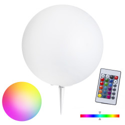Kula Solarna LUNAR 40 cm ogrodowa wbijana RGB z pilotem