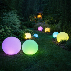 Kula Solarna LUNAR 40 cm ogrodowa wbijana RGB z pilotem
