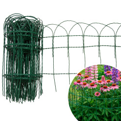 Siatka rabatowa ogrodzeniowa zgrzewana zielona 0,4x10m