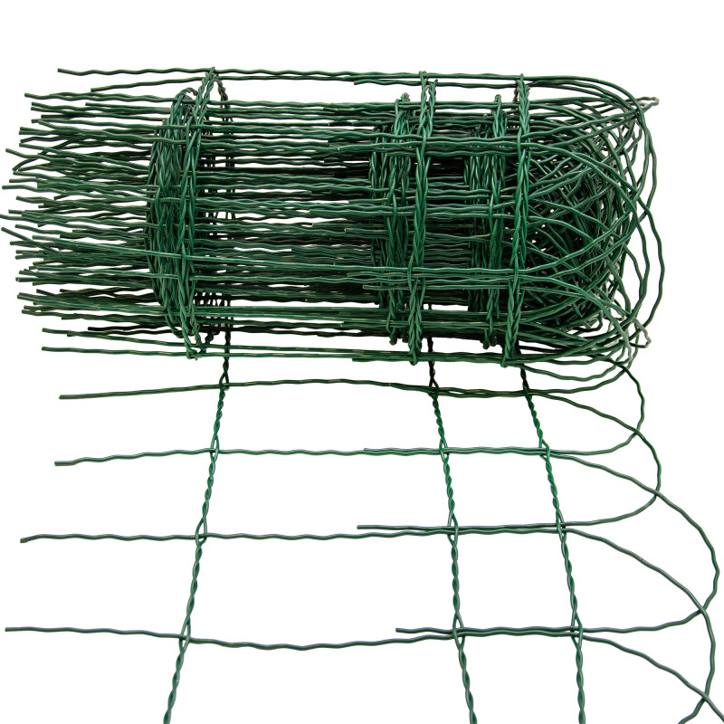 Siatka rabatowa ogrodzeniowa zgrzewana zielona 0,4x10m