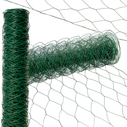 Siatka hexagonalna PCV zielona 0,5x10m ogrodzenie 50x50mm