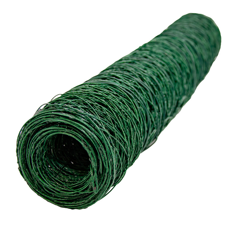 Siatka hexagonalna PCV zielona 0,5x10m ogrodzenie 50x50mm