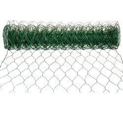 Siatka hexagonalna PCV zielona 0,5x10m ogrodzenie 50x50mm