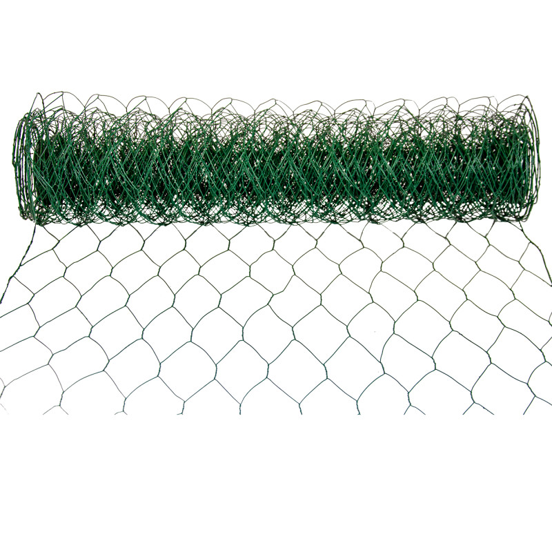Siatka hexagonalna PCV zielona 0,5x10m ogrodzenie 50x50mm