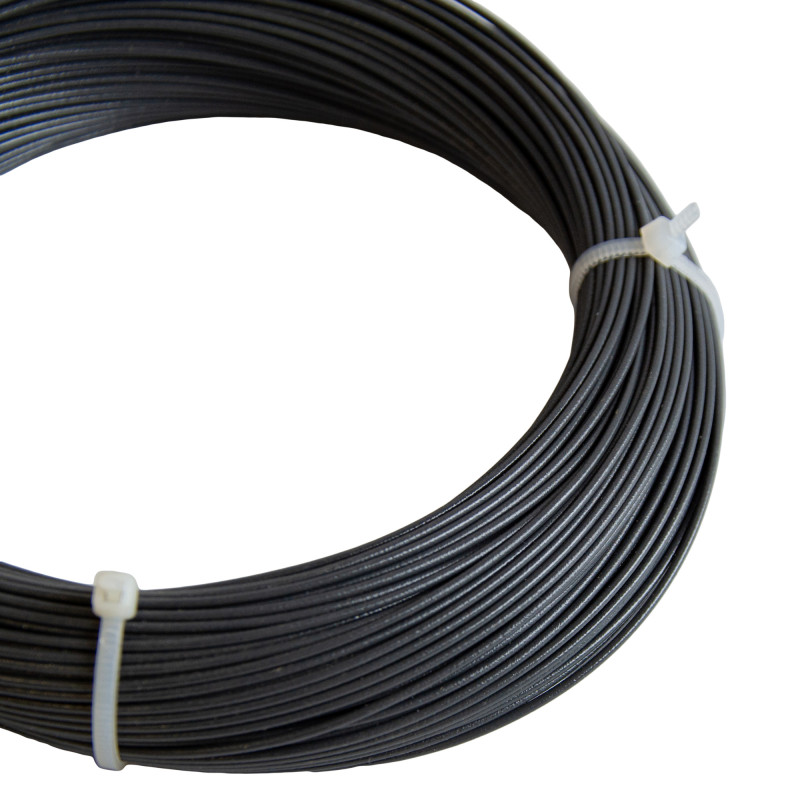 Drut wiązałkowy PCV antracytowy rolka 50 m grubość 1,2 mm