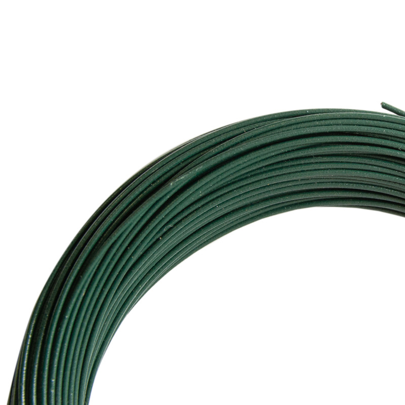 Drut wiązałkowy PCV zielony rolka 50 m grubość 1,2 mm