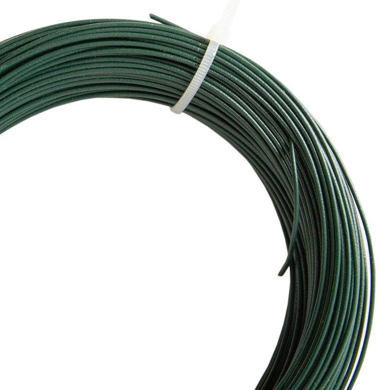 Drut wiązałkowy PCV zielony rolka 50 m grubość 1,2 mm