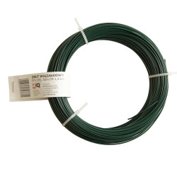 Drut wiązałkowy PCV zielony rolka 50 m grubość 1,2 mm