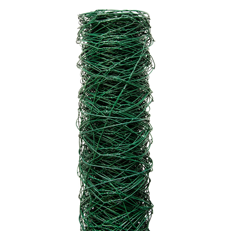 Siatka hexagonalna PCV zielona 1x10m ogrodzenie 50x50mm