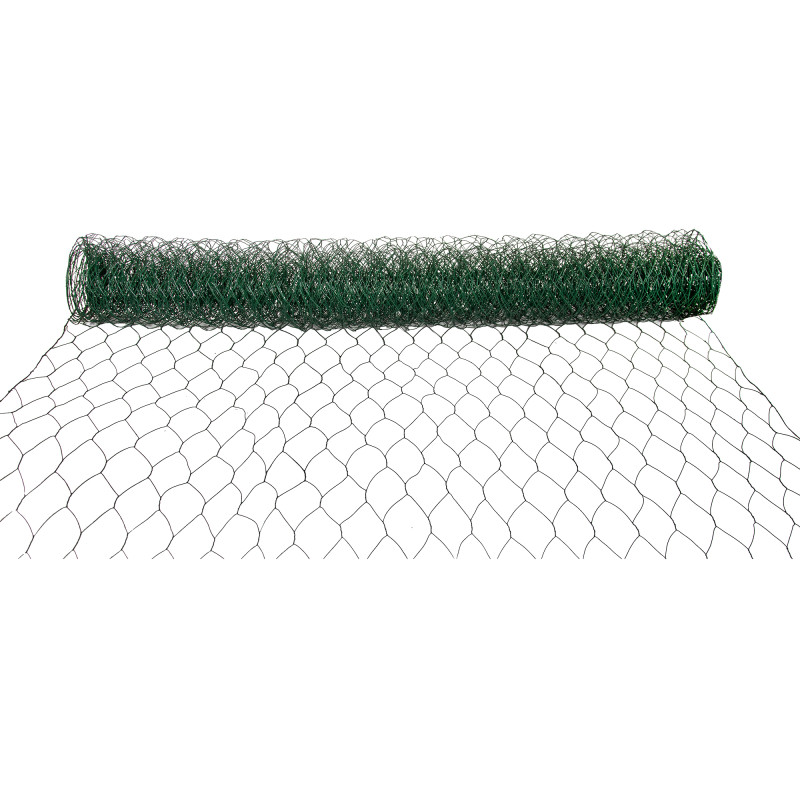 Siatka hexagonalna PCV zielona 1x10m ogrodzenie 50x50mm