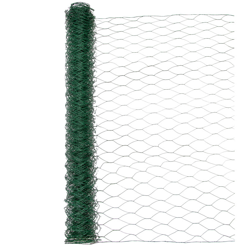 Siatka hexagonalna PCV zielona 1x10m ogrodzenie 50x50mm