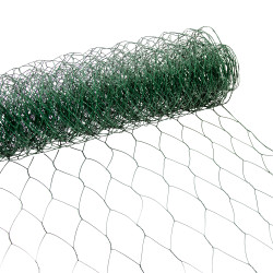 Siatka hexagonalna PCV zielona 1x10m ogrodzenie 50x50mm