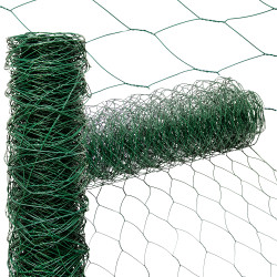 Siatka hexagonalna PCV zielona 1x10m ogrodzenie 50x50mm