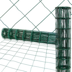 Siatka zgrzewana zielona PCV 0,8x10m ogrodzenie 75x100mm