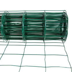 Siatka zgrzewana zielona PCV 0,8x10m ogrodzenie 75x100mm