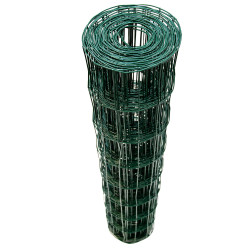Siatka zgrzewana zielona PCV 0,8x10m ogrodzenie 75x100mm