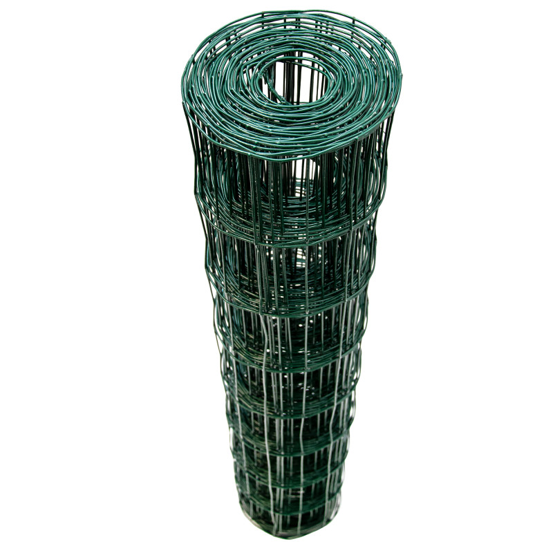 Siatka zgrzewana zielona PCV 0,8x10m ogrodzenie 75x100mm