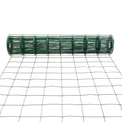 Siatka zgrzewana zielona PCV 0,8x10m ogrodzenie 75x100mm