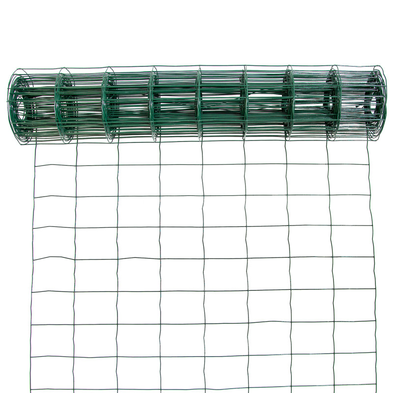 Siatka zgrzewana zielona PCV 0,8x10m ogrodzenie 75x100mm
