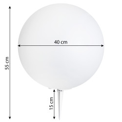 Kula Solarna LUNAR 40 cm ogrodowa wbijana RGB z pilotem