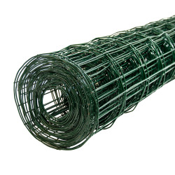 Siatka zgrzewana zielona PCV 0,6x10m ogrodzenie 75x100mm