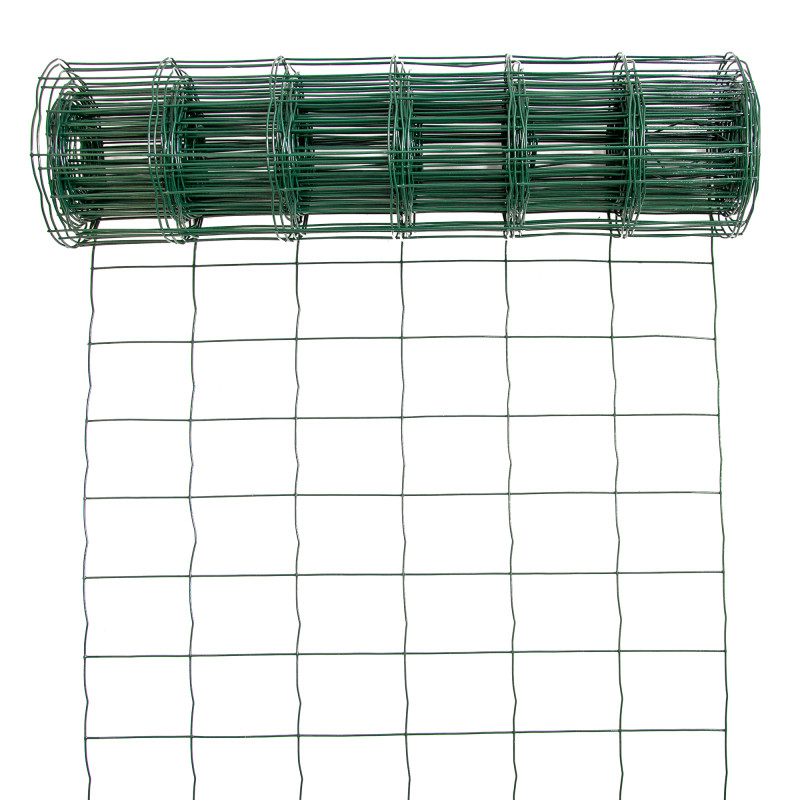 Siatka zgrzewana zielona PCV 0,6x10m ogrodzenie 75x100mm