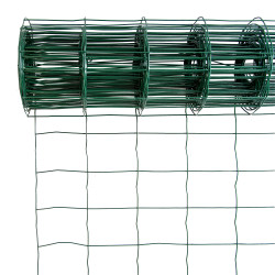 Siatka zgrzewana zielona PCV 0,6x10m ogrodzenie 75x100mm