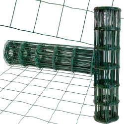 Siatka zgrzewana zielona PCV 0,6x10m ogrodzenie 75x100mm