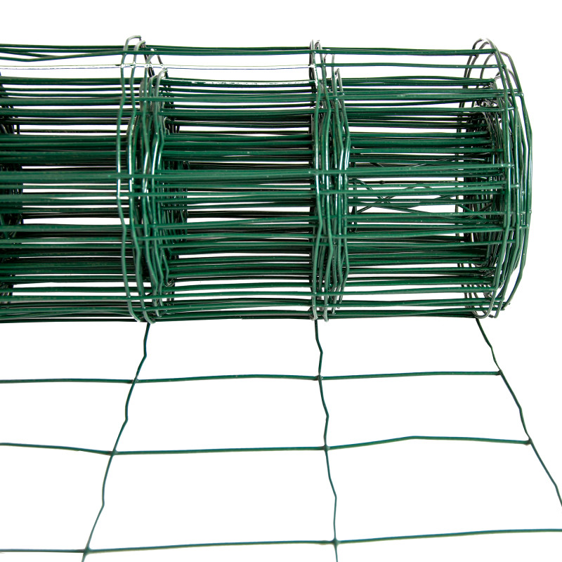 Siatka zgrzewana zielona PCV 0,6x10m ogrodzenie 75x100mm