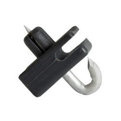 Przelotka drutu do słupka z bolcem czarna do siatki ogrodzenia - 10 sztuk