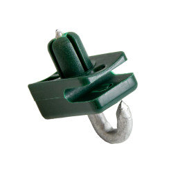 Przelotka drutu do słupka z bolcem zielona do siatki ogrodzenia - 10 sztuk