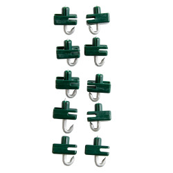 Przelotka drutu do słupka z bolcem zielona do siatki ogrodzenia - 10 sztuk