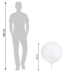 Kula Solarna LUNAR 60 cm ogrodowa wbijana RGB z pilotem