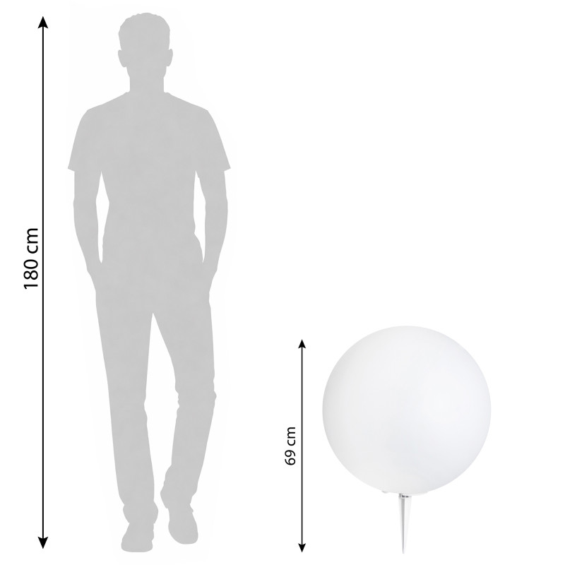 Kula Solarna LUNAR 60 cm ogrodowa wbijana RGB z pilotem