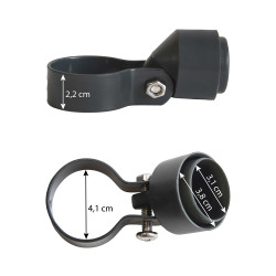 Przegub łączący do słupka ogrodzeniowego fi 38 mm antracyt - 10 sztuk