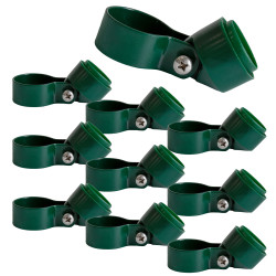 Przegub łączący do słupka ogrodzeniowego fi 38 mm zielony - 10 sztuk
