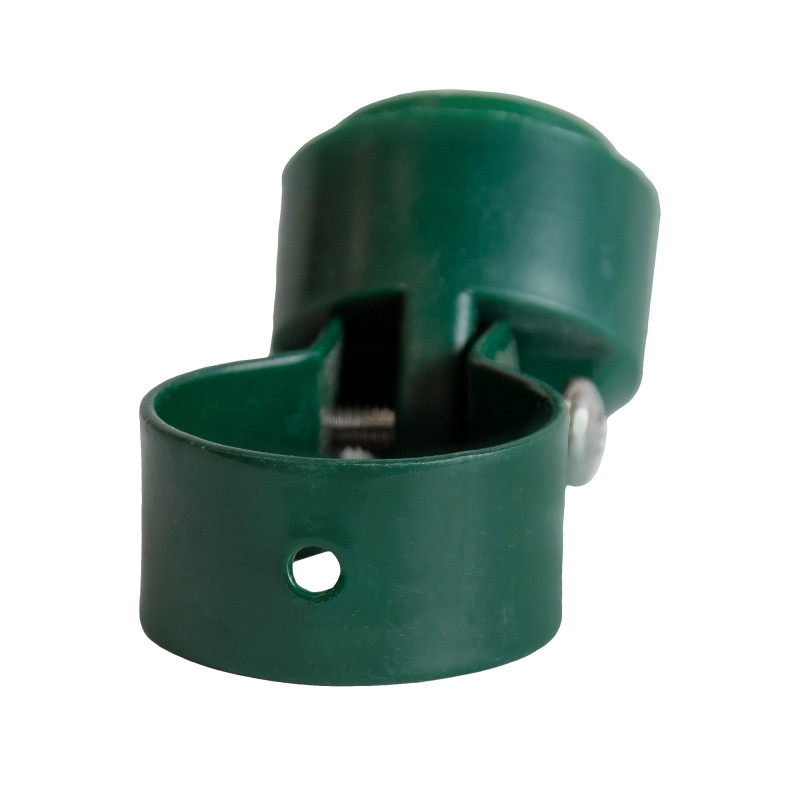 Przegub łączący do słupka ogrodzeniowego fi 38 mm zielony - 10 sztuk