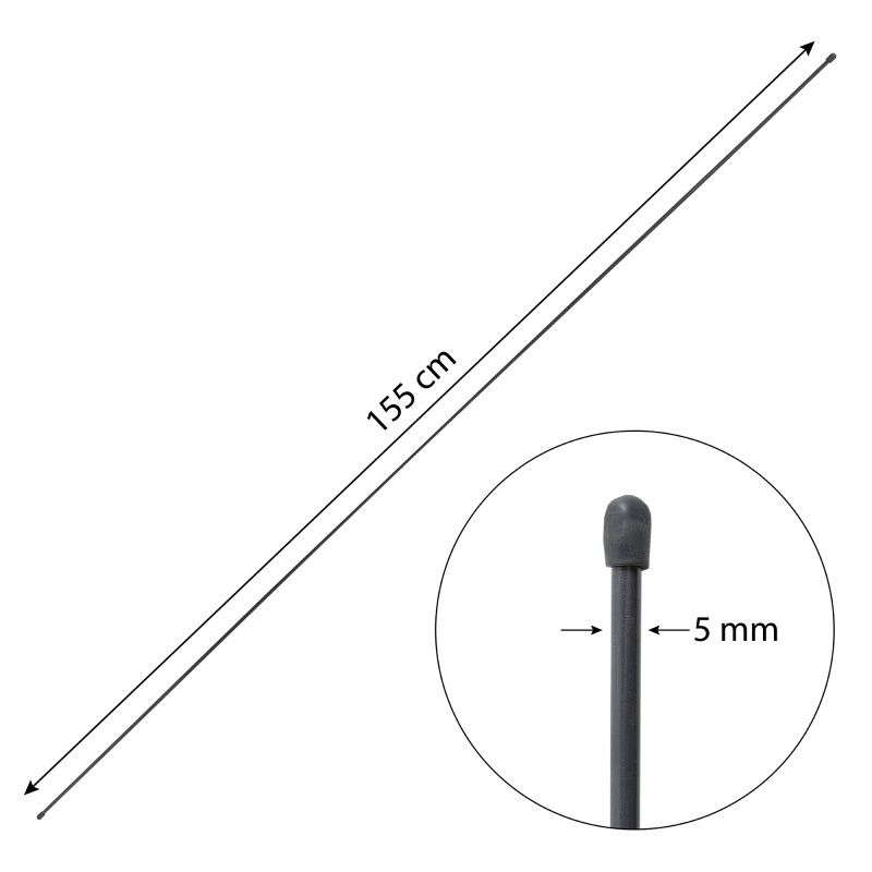 Pręt napinający naciągowy siatkę antracytowy 155 cm fi 5 mm