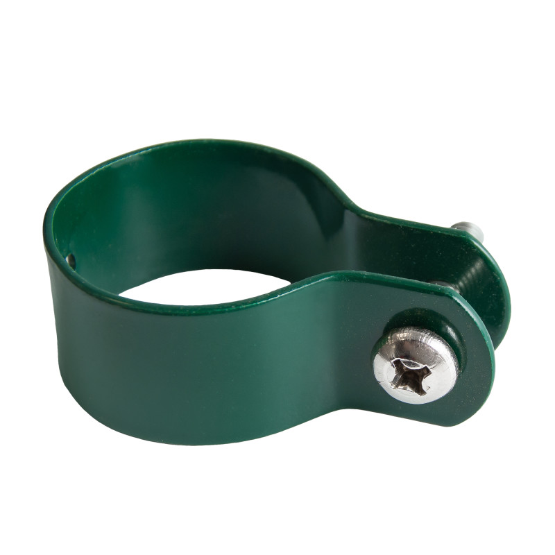 Obejma do ogrodzenia fi 38mm opaska zielona na słupek - 10 sztuk