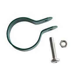 Obejma do ogrodzenia fi 38mm opaska zielona na słupek - 10 sztuk