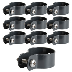 Obejma do ogrodzenia fi 38mm opaska antracytowa na słupek - 10 sztuk